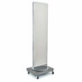 Azar Displays Two-Sided Pegboard Floor Display on Revolving Wheeled Base. Spinner Rack Stand. 700253-WHT